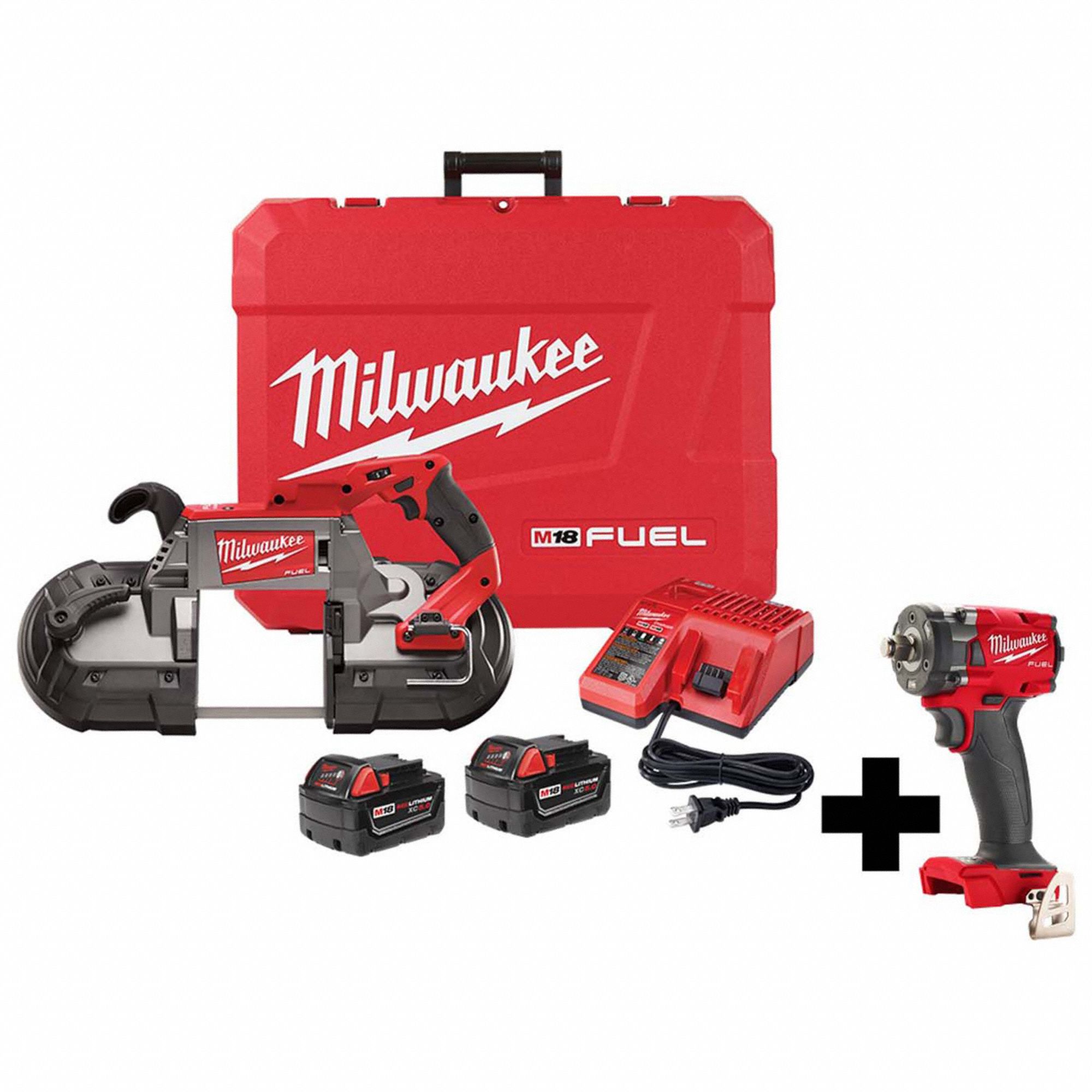 MILWAUKEE, 18 V Volt, 2 Tools, Band Saw Kit 384NU3272922, 285520