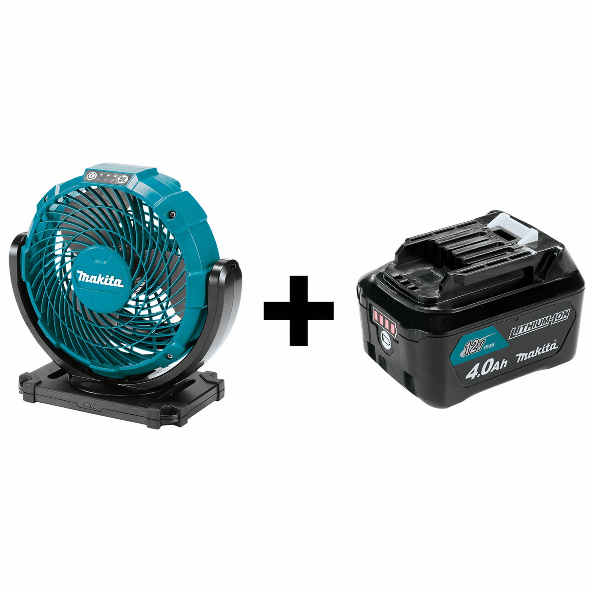MAKITA, 12V MAX CXT, Battery Included, Cordless Fan - 385JN8|CF100DZ