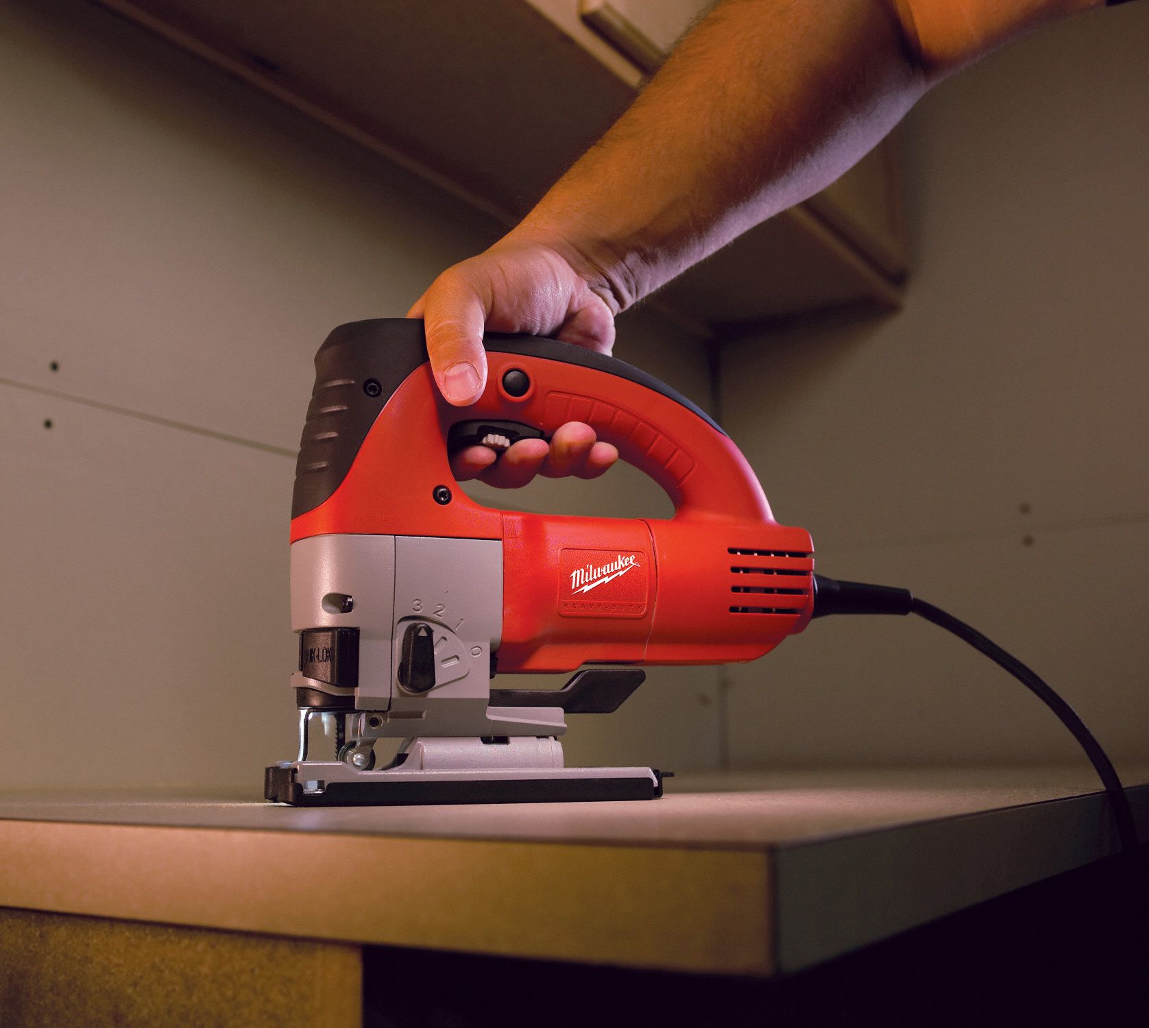 MILWAUKEE Jig Saw 6.5 A Current, Orbital, 3,000 Max. Strokes per Minute, 1 in Stroke Lg, T