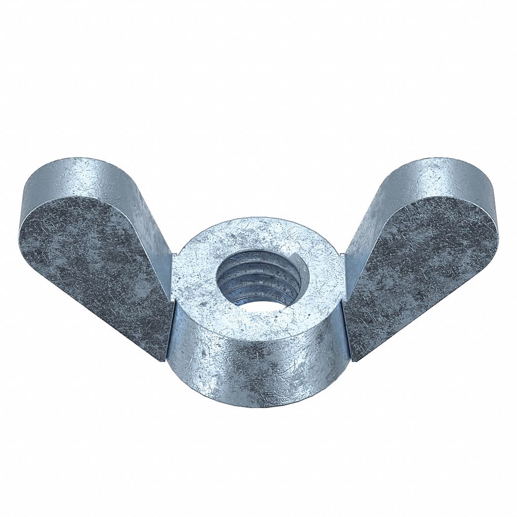 M50.80 Thread Size, Steel, Wing Nut 38DK33M16270.050.0001 Grainger