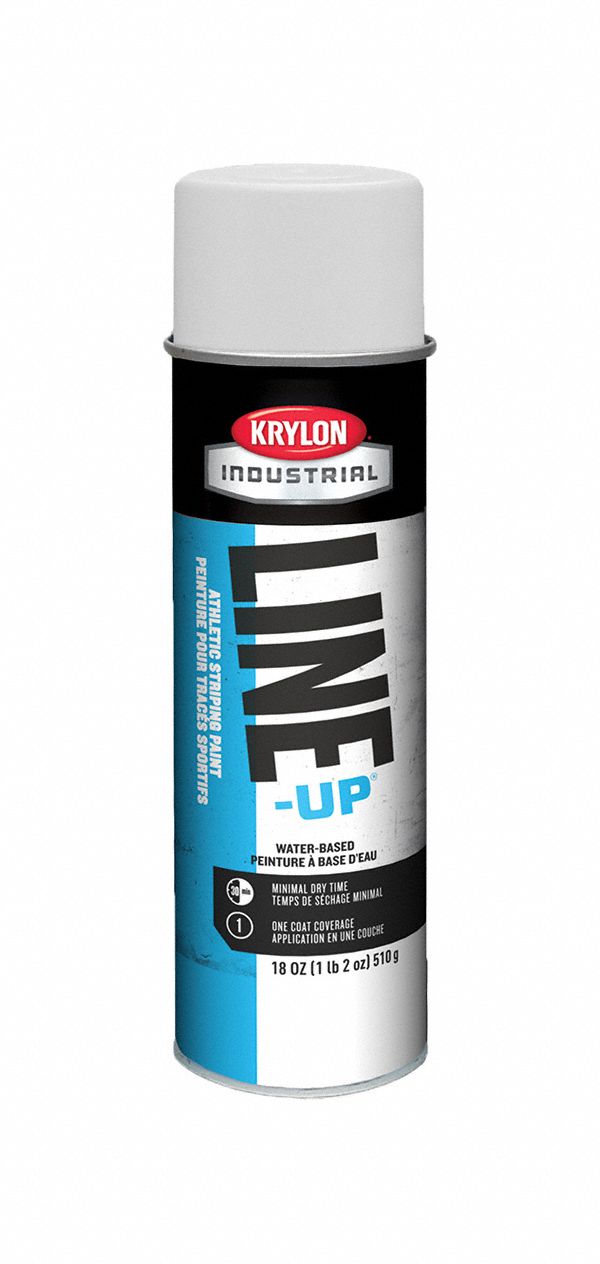 KRYLON INDUSTRIAL, Inverted Paint Dispensing, Athletic White, Striping