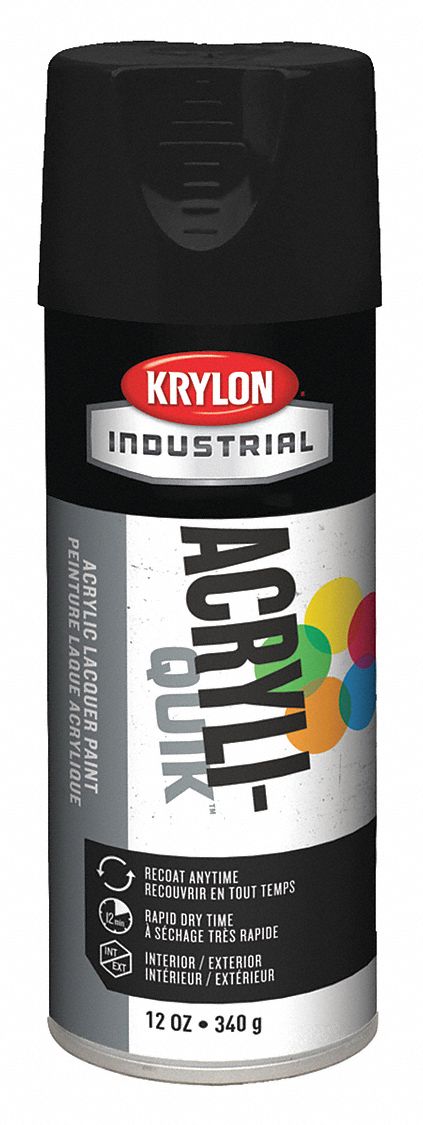 KRYLON INDUSTRIAL Pintura en Aerosol Negro 12 oz. para Metal, Acero