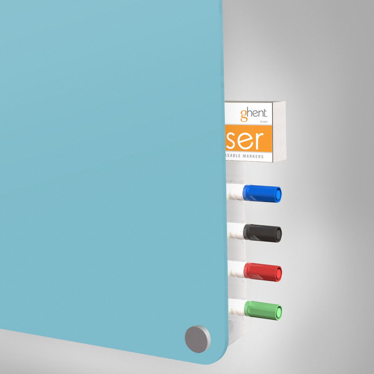 GHENT Dry Erase Board Wall Mounted, 48 in Dry Erase Ht, 72 in Dry