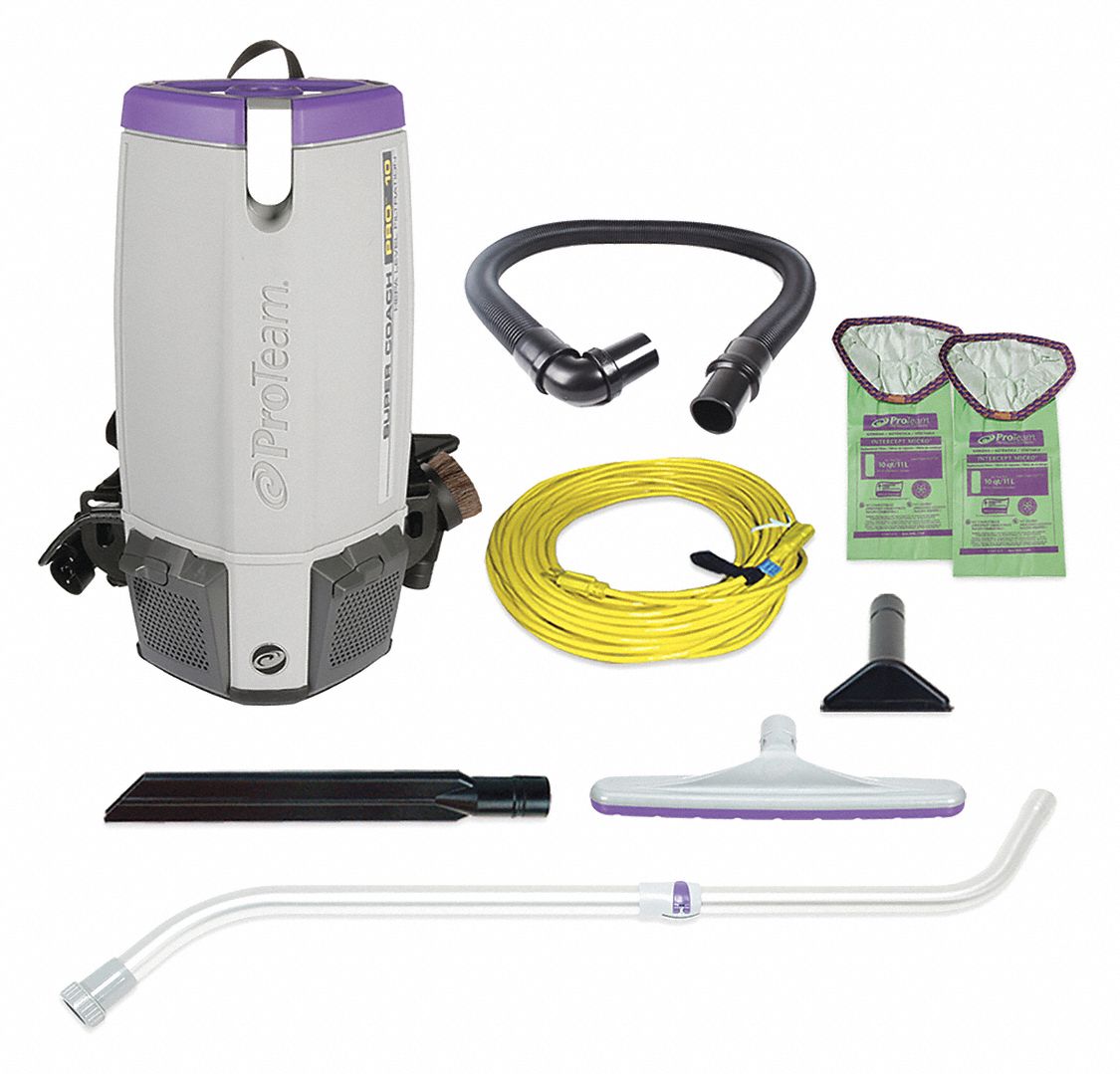 PROTEAM, 153 cfm Vacuum Air Flow, 12 lb Wt, Backpack Vacuum 38EW20