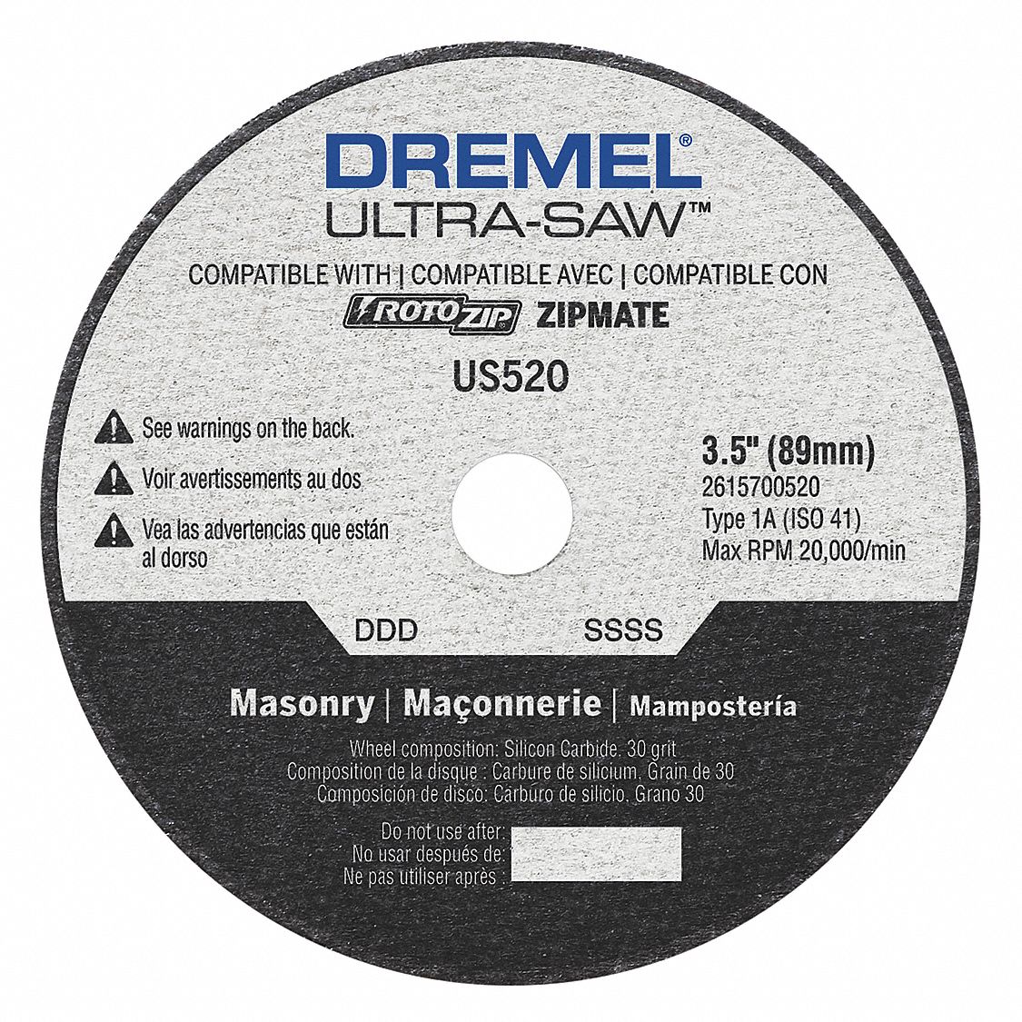 DREMEL, 3 1/2 in Blade Dia., 0.094 in Cut Wd, Diamond Saw Blade