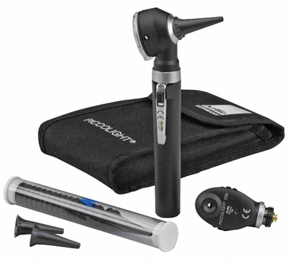 KAWE Opthalmoscope/Otoscope Kit Black, Fiber Optic 38F77120817020