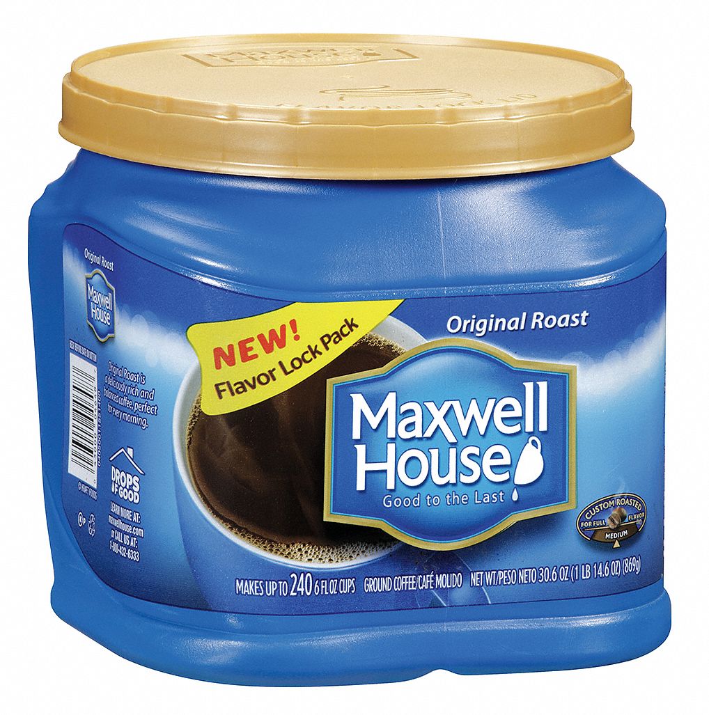 MAXWELL HOUSE Original, Medium Coffee, 1.14 lb. Can, 1 EA 38F842