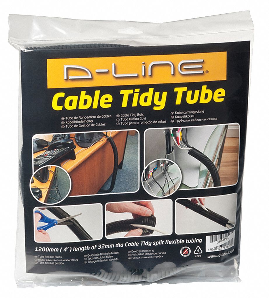 DLINE ABS Corrugated SplitLoom Tubing For Use With DLine Raceway
