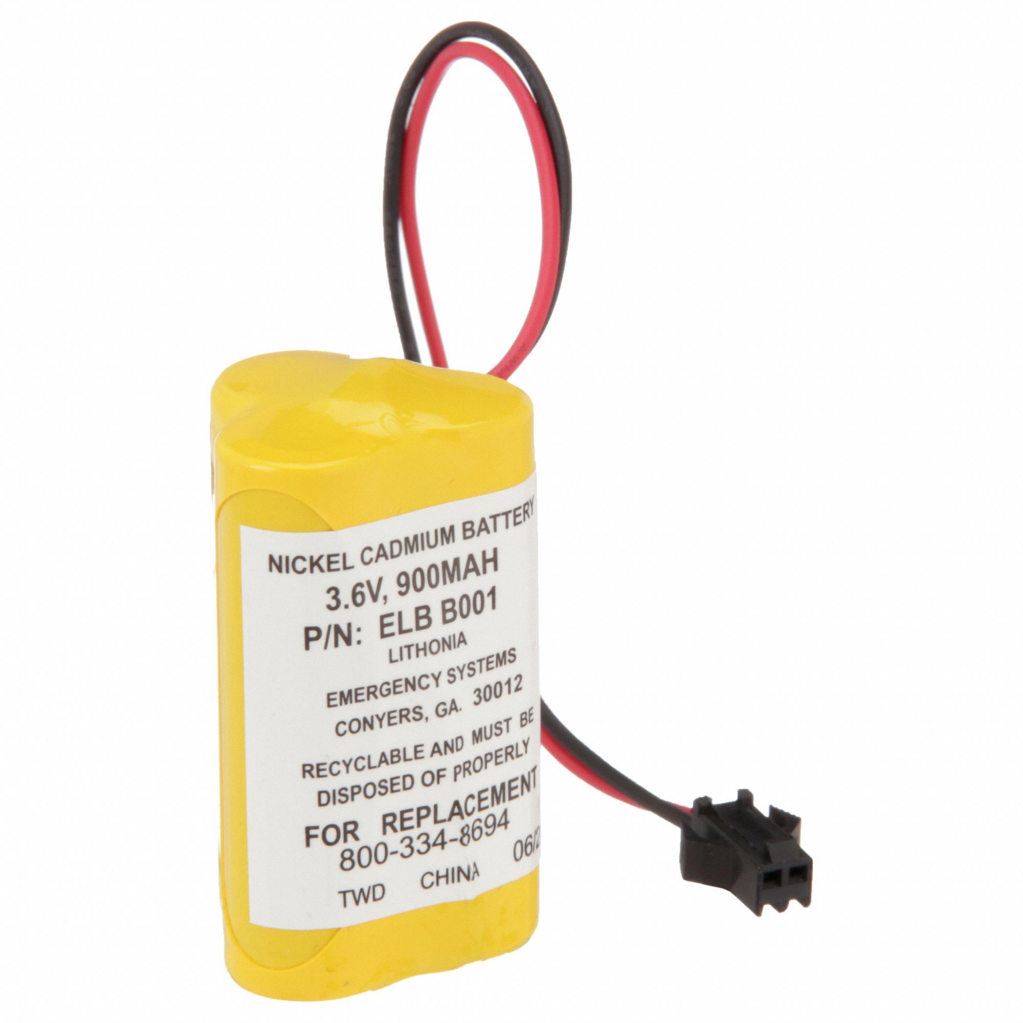 EU2LED, Nickel Cadmium, Battery 38GT89ELB B001 Grainger