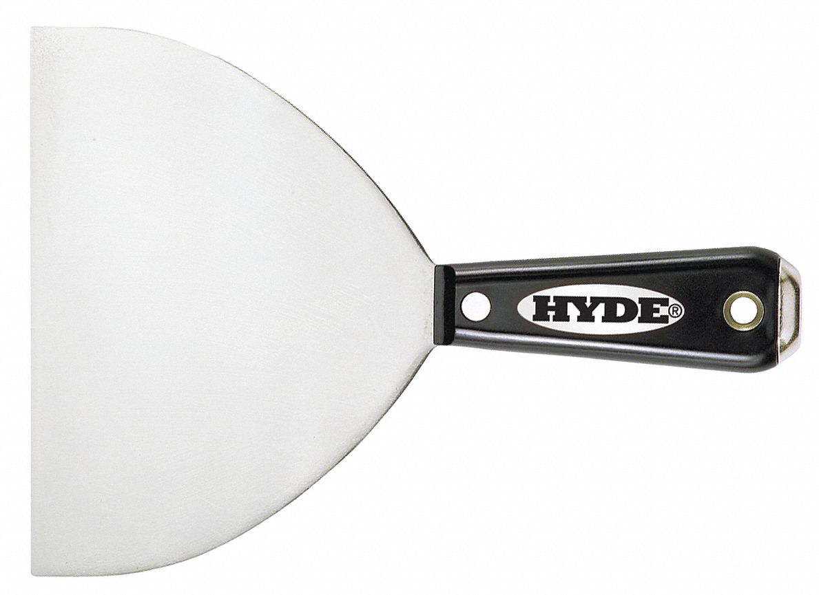 HYDE, 6 in Blade Wd, Carbon Steel, Putty Knife 38HR8902870 Grainger