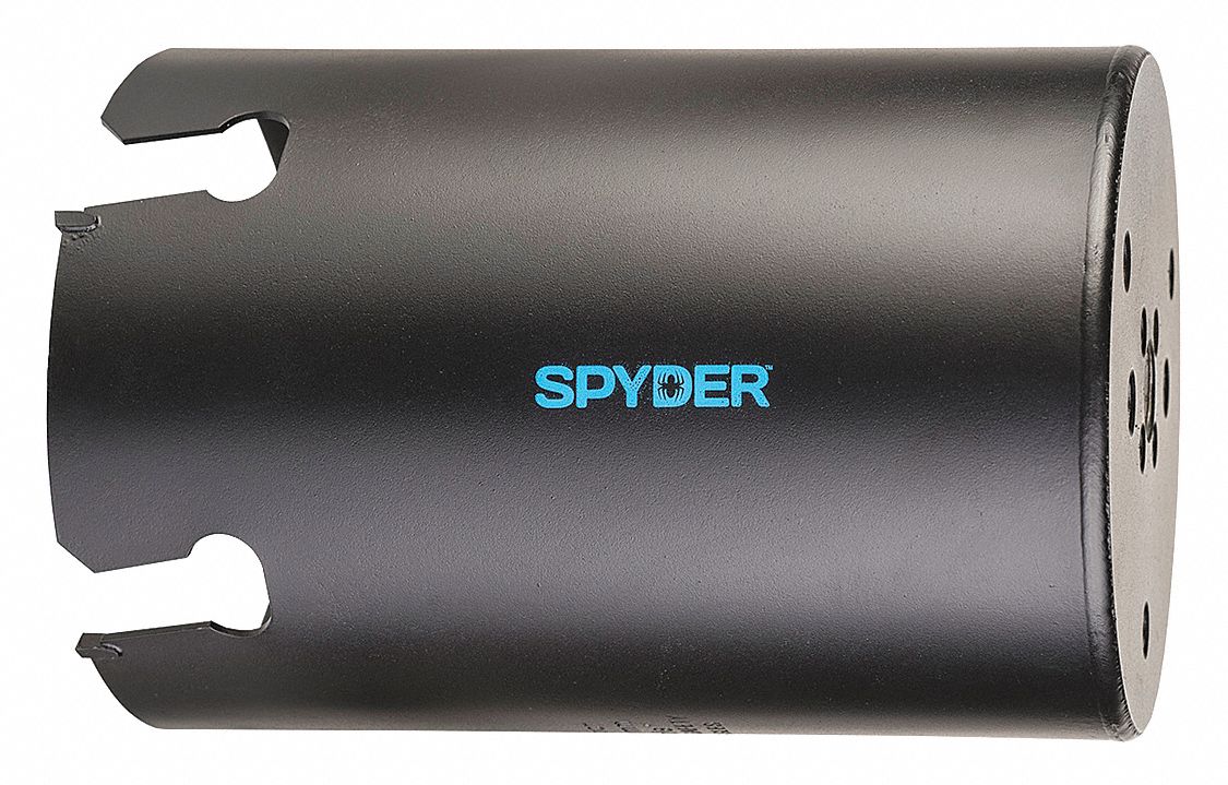 SPYDER 43/8"Dia. Hole Saw for Wood, 61/4" Max. Cutting Depth