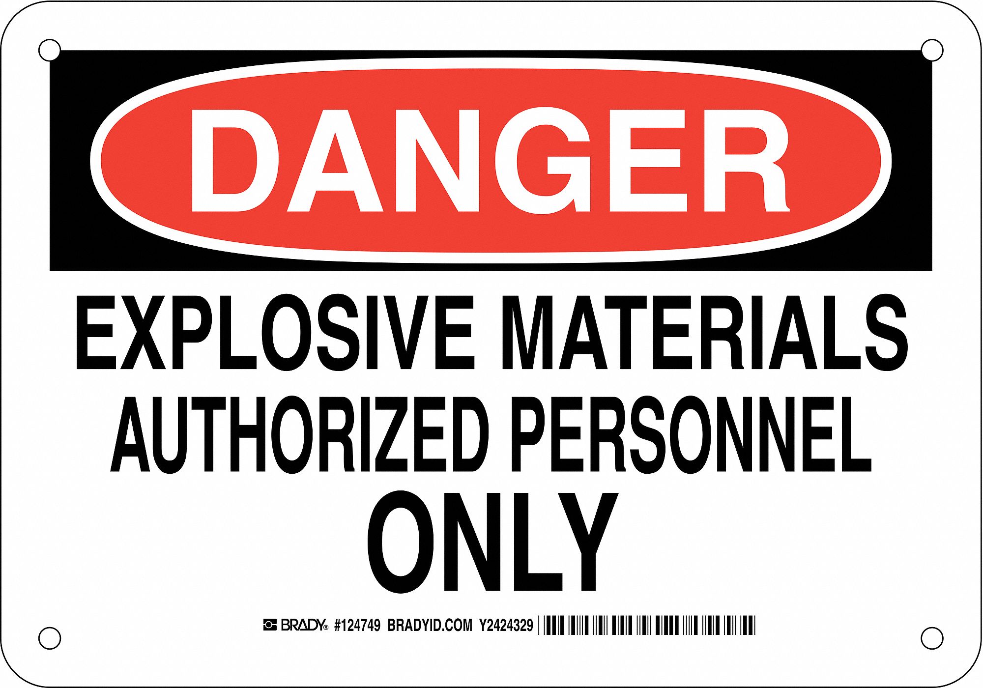 Aluminum, Danger Sign, Danger, 10 in Width, 7 in Height, English Grainger