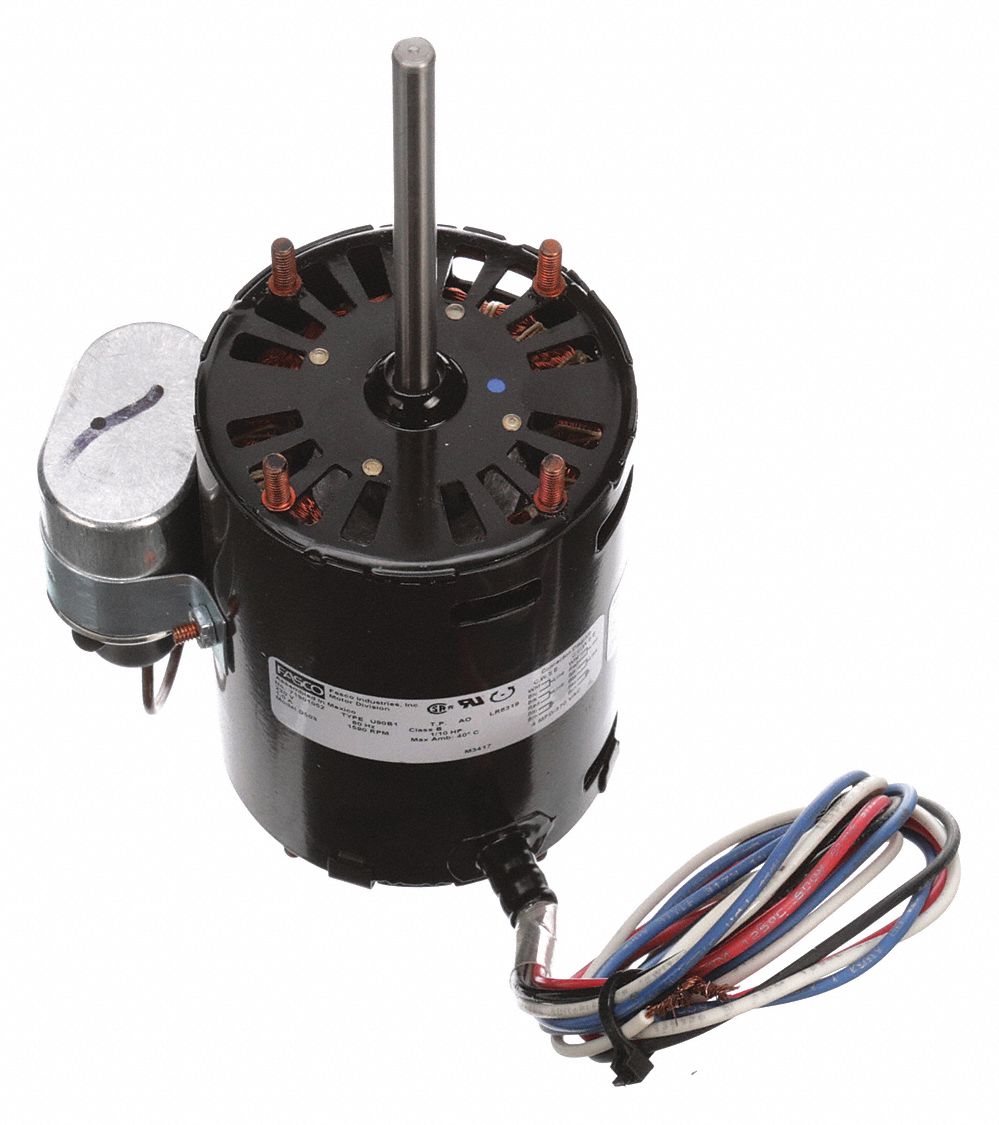 FASCO Direct Drive Blower Motor, 1/10 HP, Permanent Split Capacitor