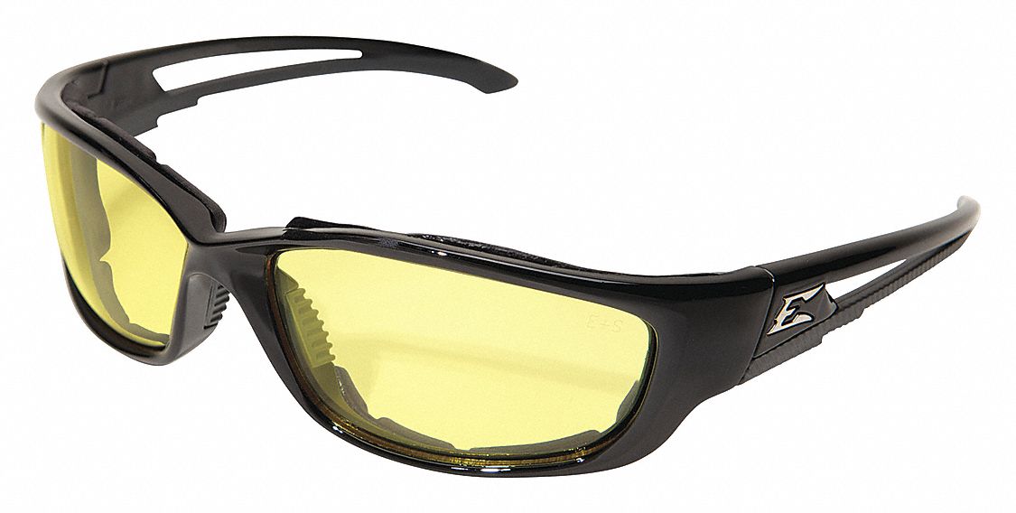 EDGE EYEWEAR Safety Glasses, Yellow 38NH42GSKXL112VS Grainger
