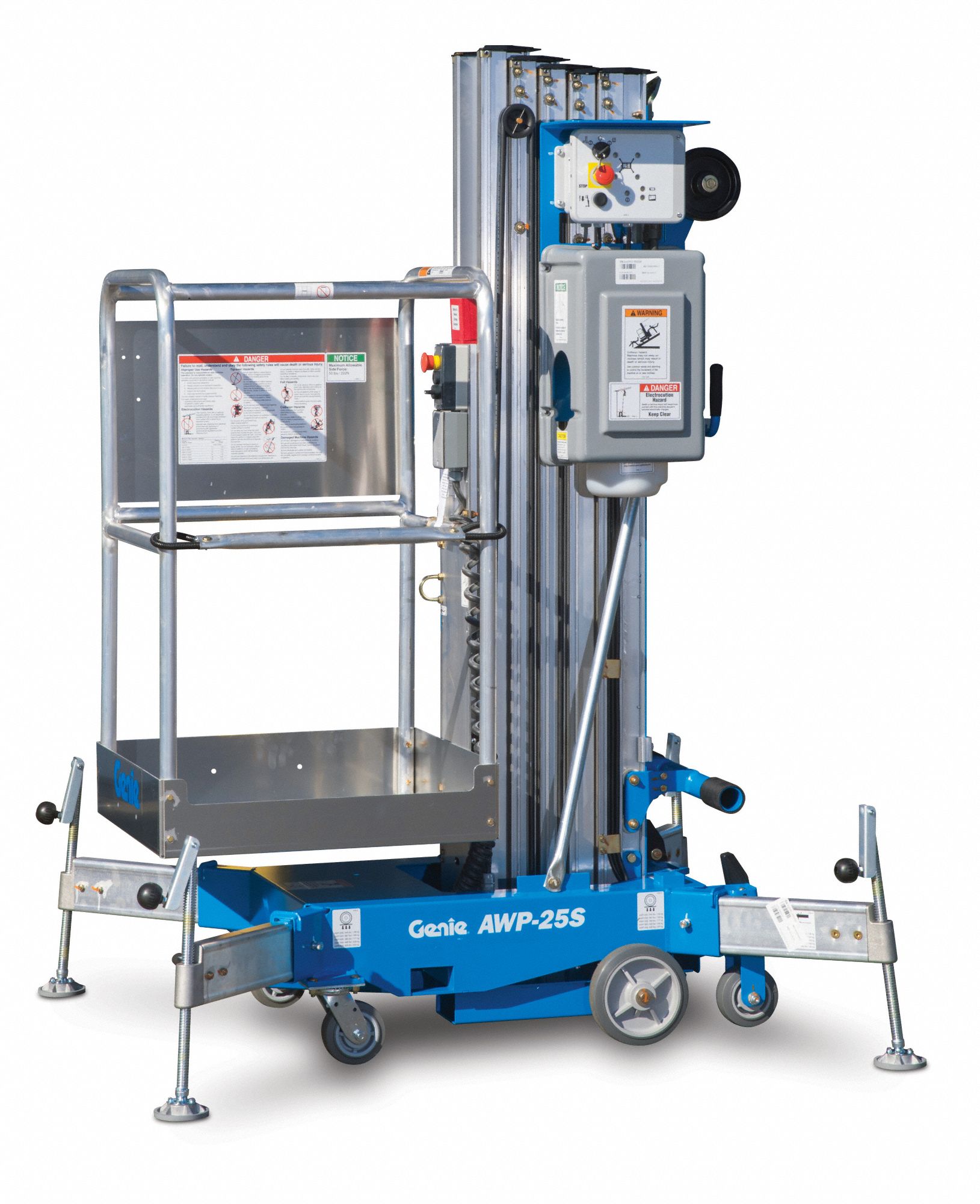 GENIE Portable Aerial Lift, OAL 52 In, H 31Ft, AC 38R204AWP25S AC
