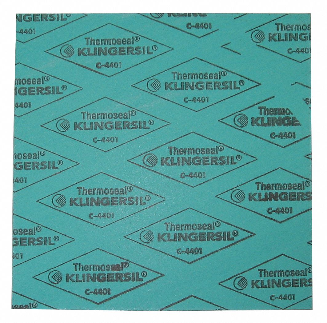 THERMOSEAL Gasket Sheet 1/8 in Thick, Green, Synthetic Fibers with