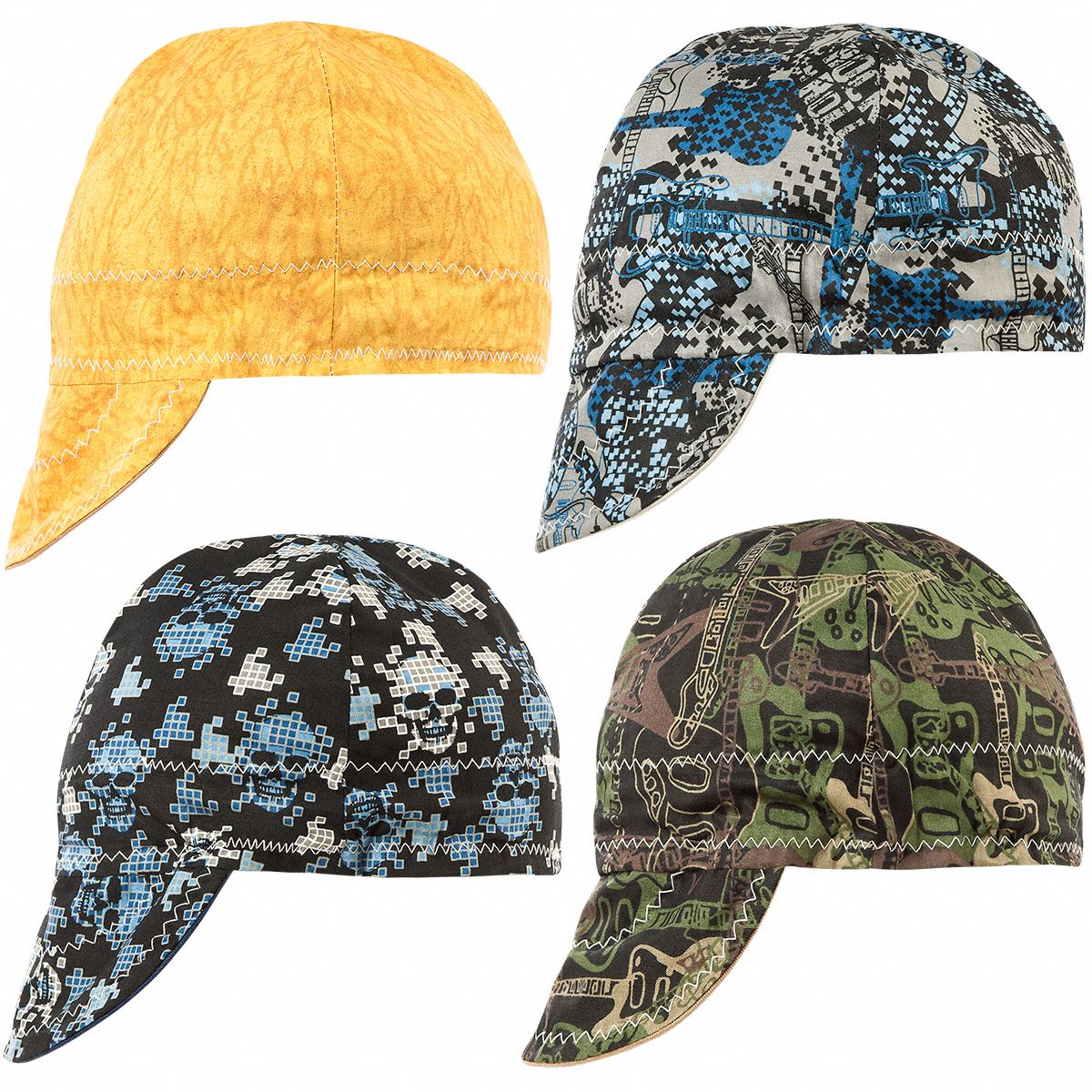 STEINER Welding Cap, Cotton, Universal 38RL35KK001X Grainger