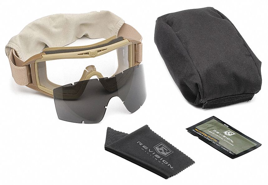 REVISION MILITARY Military Goggles Kit, Tan 38RL94403099531 Grainger