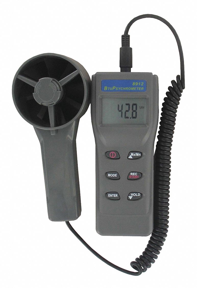 DWYER Anemometer, Rotating Vane, No, No 38RW868912 Grainger