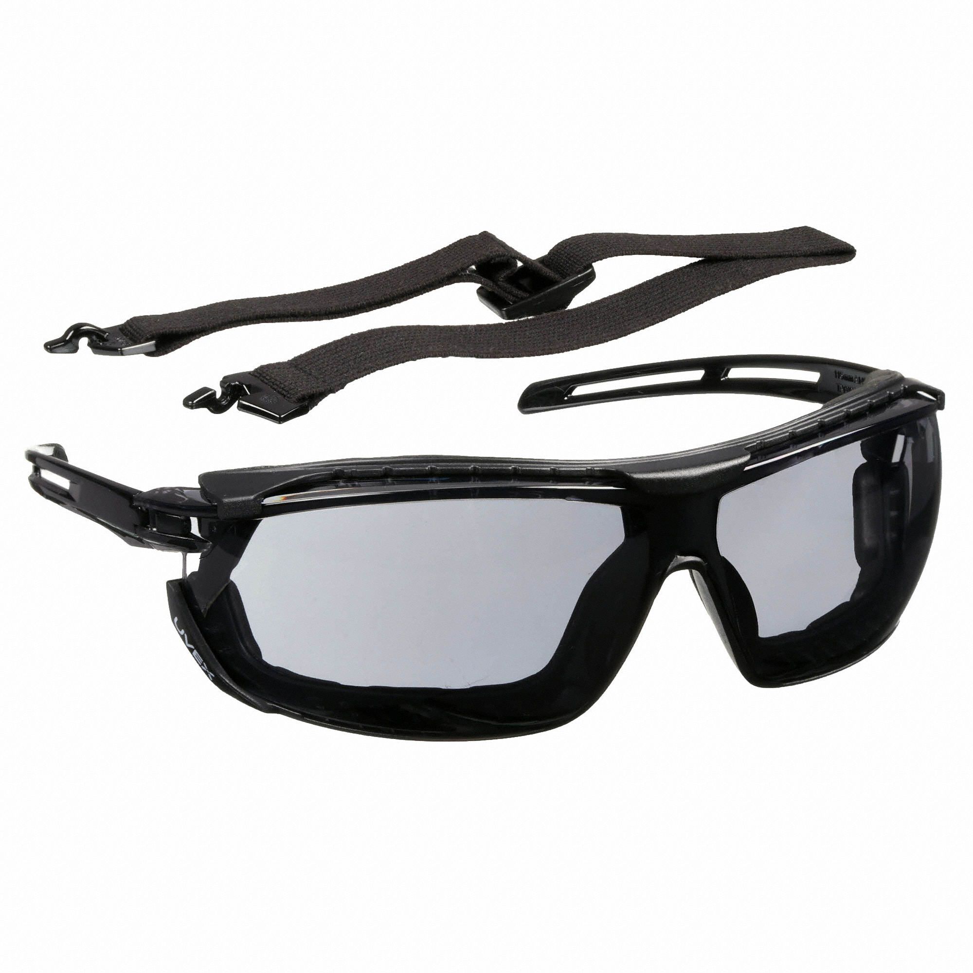 HONEYWELL UVEX Safety Glasses AntiFog, Brow and Eye Socket Foam Lining, Wraparound Frame, Gray