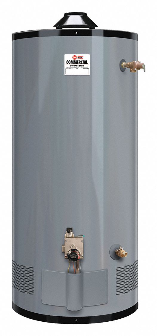 RHEEMRUUD Commercial Gas Water Heater, 75.0 gal Tank Capacity, Liquid