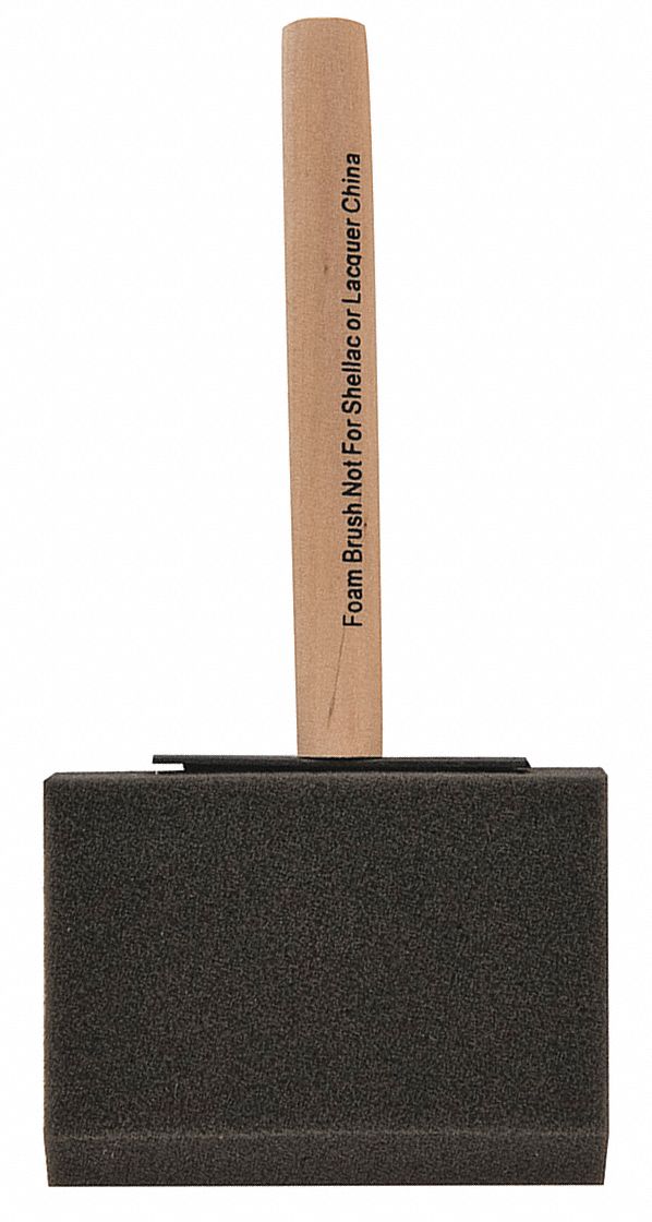 WOOSTER Foam Brush Foam Brush, 3 in, Synthetic, Foam 38UX0631023