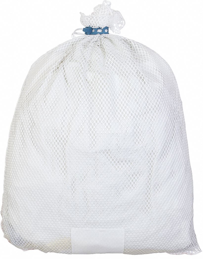 Rubber Closure, Light Wt Polyester, Mesh Laundry Bag 38VA24NI245465