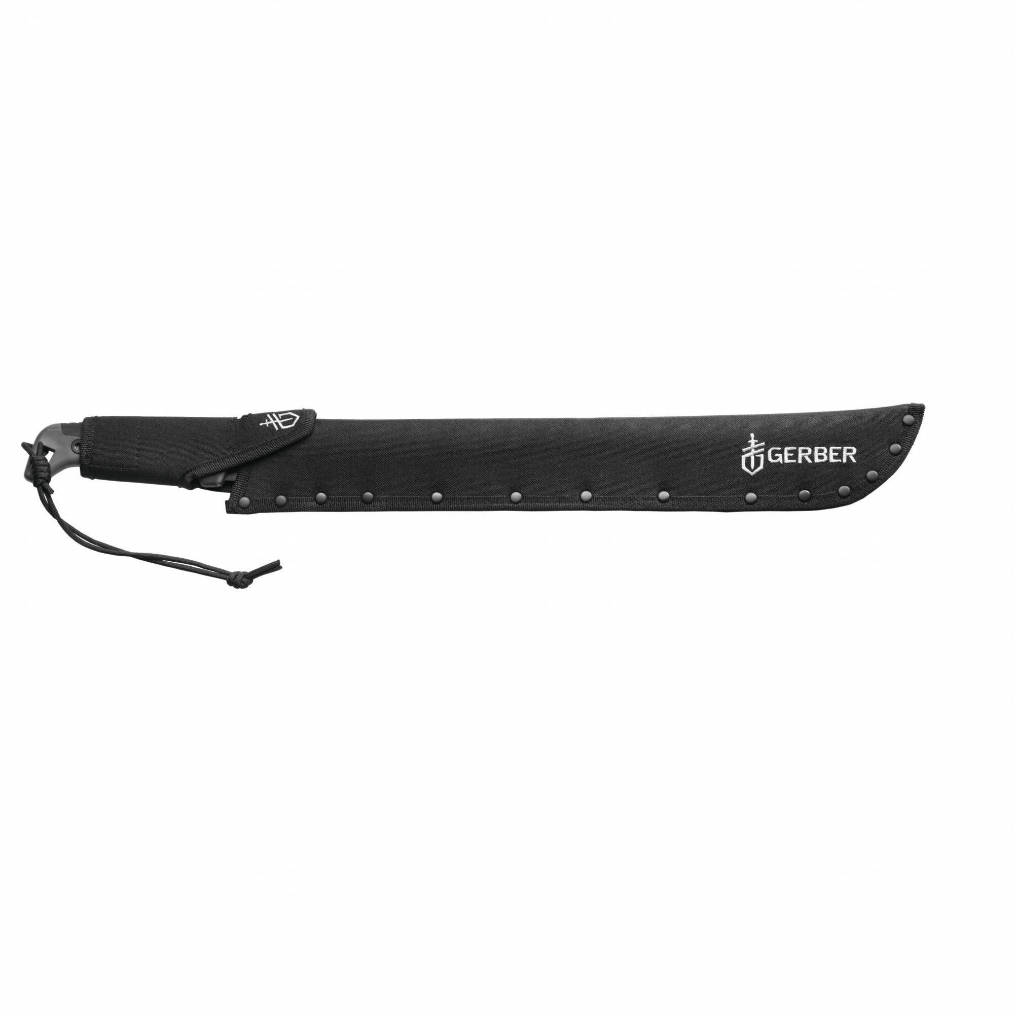 GERBER Machete 24 in Overall Lg, 22 in Cutting Edge Lg, Steel, Rubber