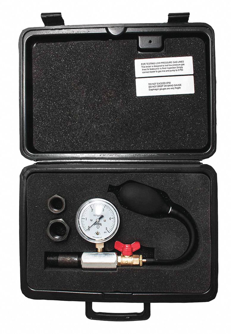 WINTERS, Gas Line Pressure Test Kit, Gas, Low Pressure Gas Test Kit