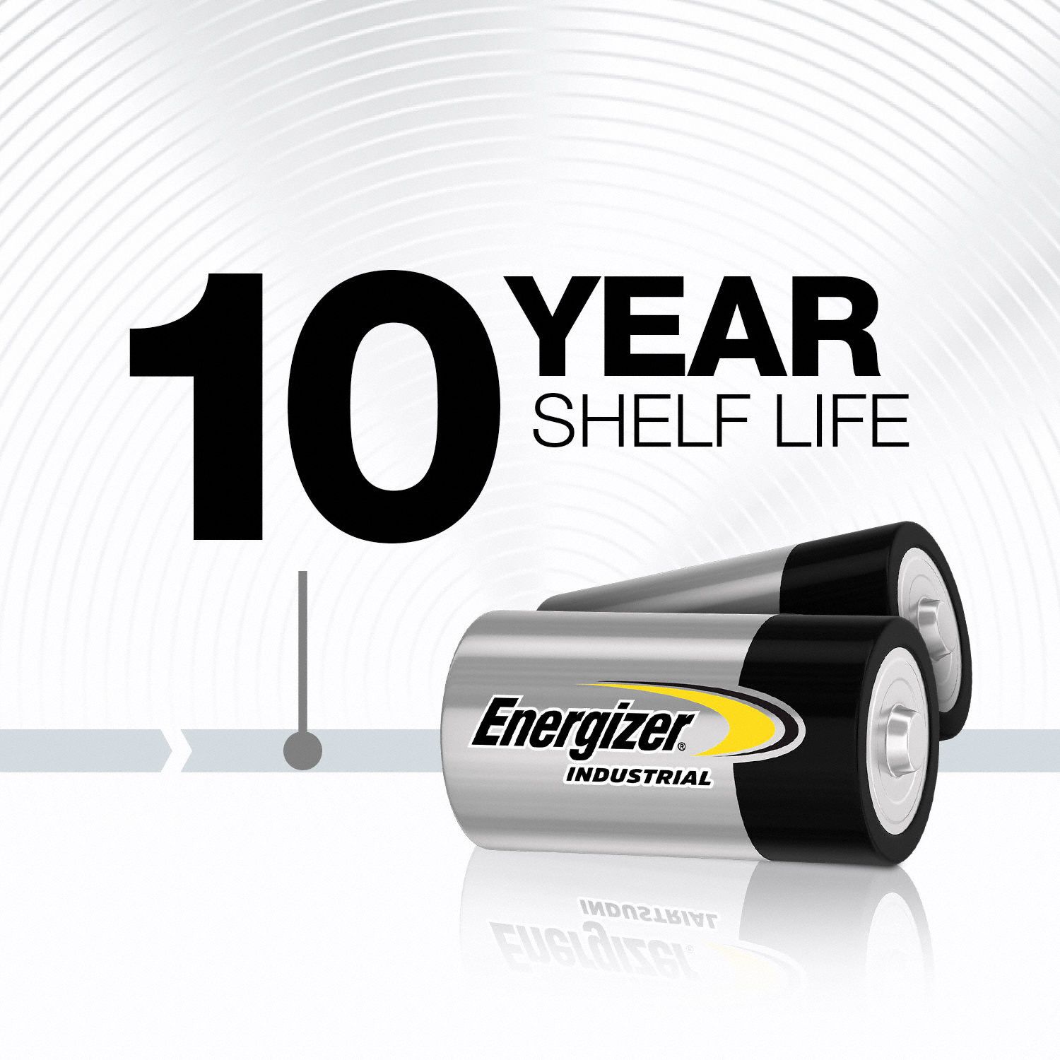 ENERGIZER C Battery Everyday, Alkaline, 1.5V DC, Industrial, 12 PK