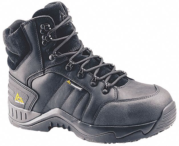 SHOES FOR CREWS Work Boots, Mens, 14, B, Black, Waterproof, PR 38WA93