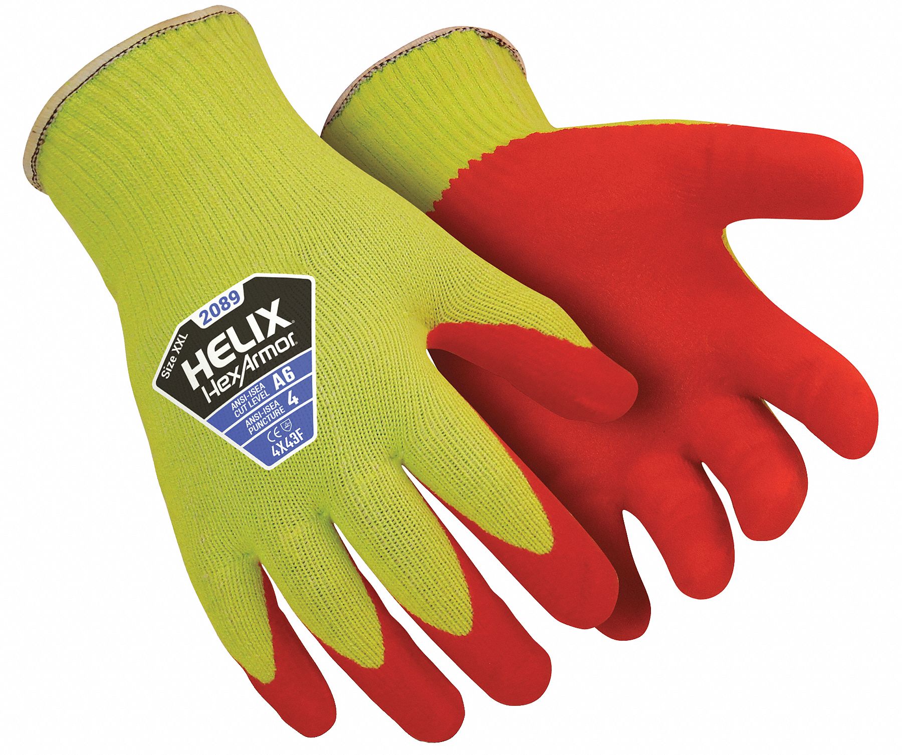 HEXARMOR, S ( 7 ), ANSI Cut Level A6, Coated Gloves 38XH752089S (7