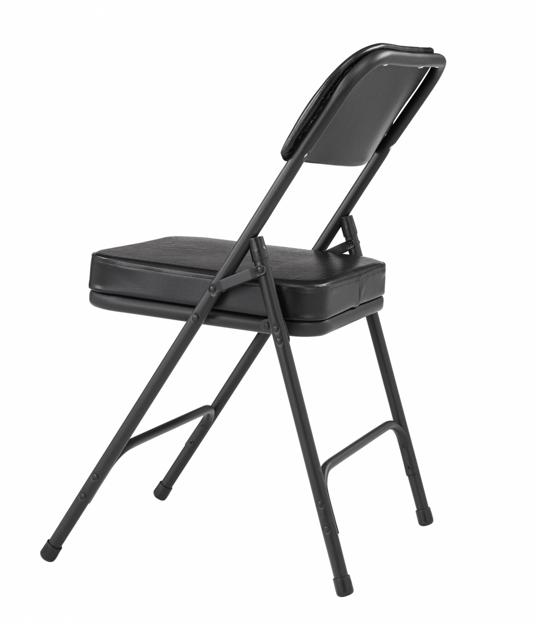 NATIONAL PUBLIC SEATING Folding Chair 3200 Series, Black Seat, Vinyl