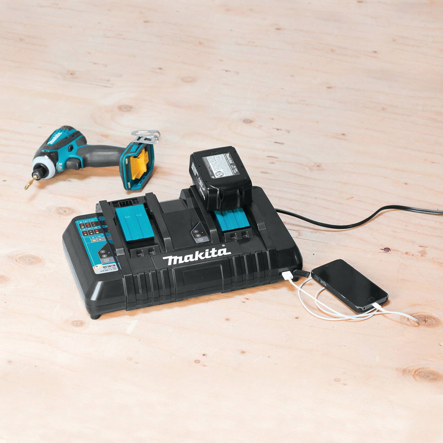 MAKITA Battery Charger: Makita, Multi-Port Simultaneous Charging, For
