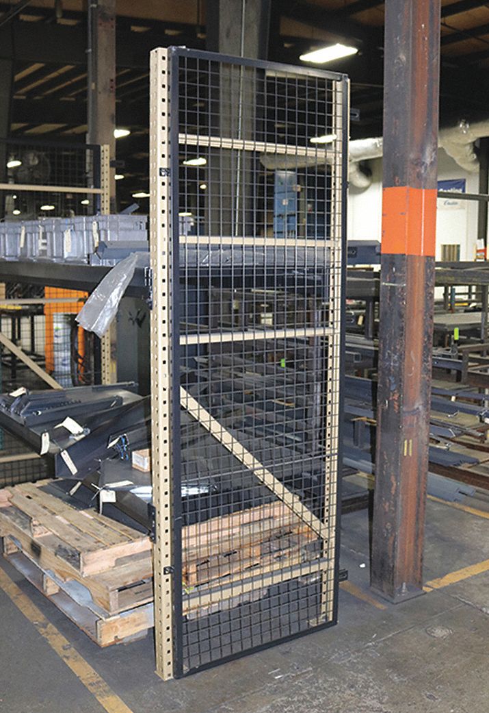 WIRECRAFTERS Gray 10 ga Welded Wire Aisle Guard Side Panel 38XY51