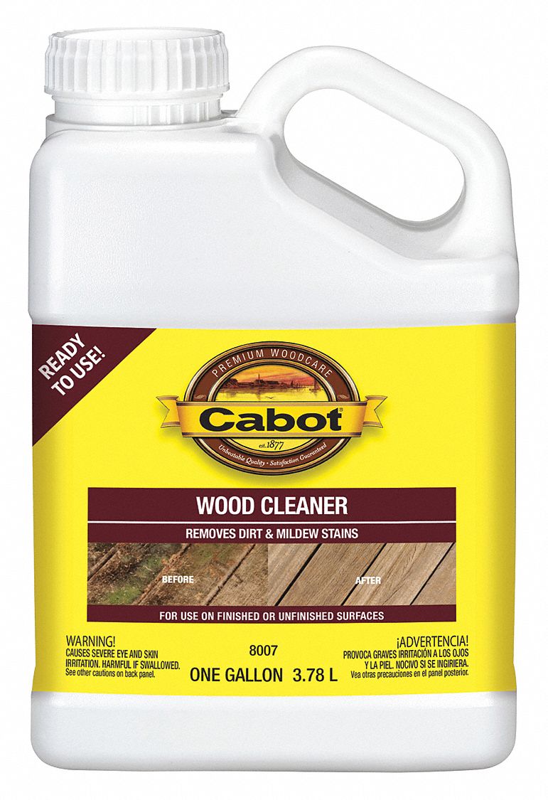 CABOT, Jug, 1 gal Container Size, Wood Cleaner 38Y033140.0008007.007