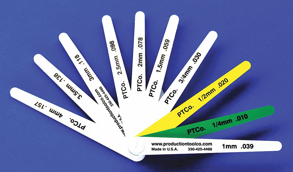 ASSEMBLY TOOL High Impact Polystyrene Feeler Gauge, 0.748 Thickness (In