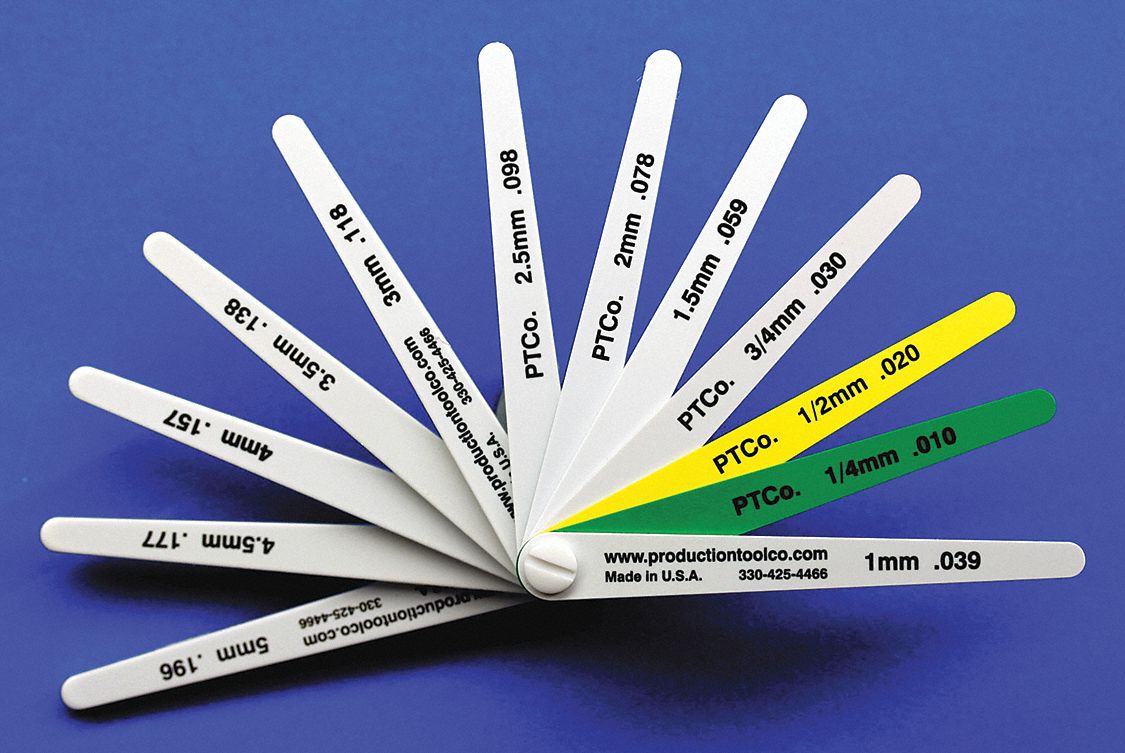 ASSEMBLY TOOL Feeler Gauge, Thickness 28.50 mm, Blade Material Plastic, Yes
