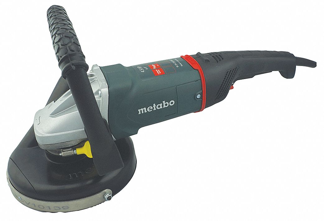METABO Angle Grinder, 7 in Wheel Dia., 15 Amps, 120V AC, 6,600 RPM No