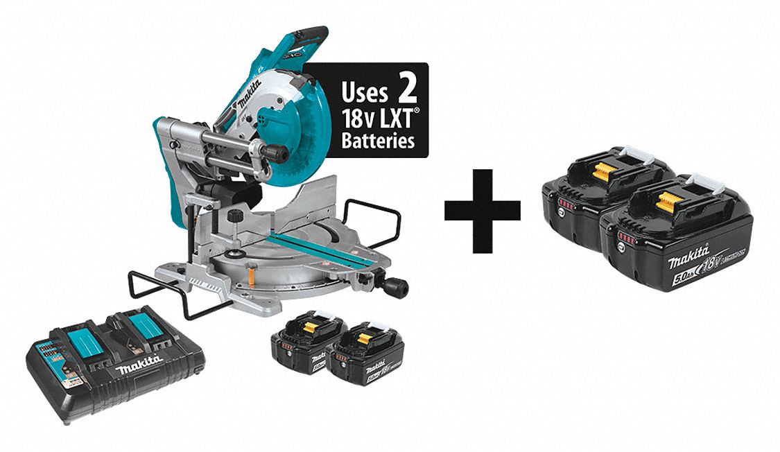 MAKITA Cordless Miter Saw Kit, 4400 RPM, 36.0VDC 392N86XSL06PT