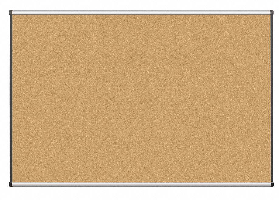 BESTRITE PushPin Bulletin Board, Cork, 48 inH x 72 inW, Natural