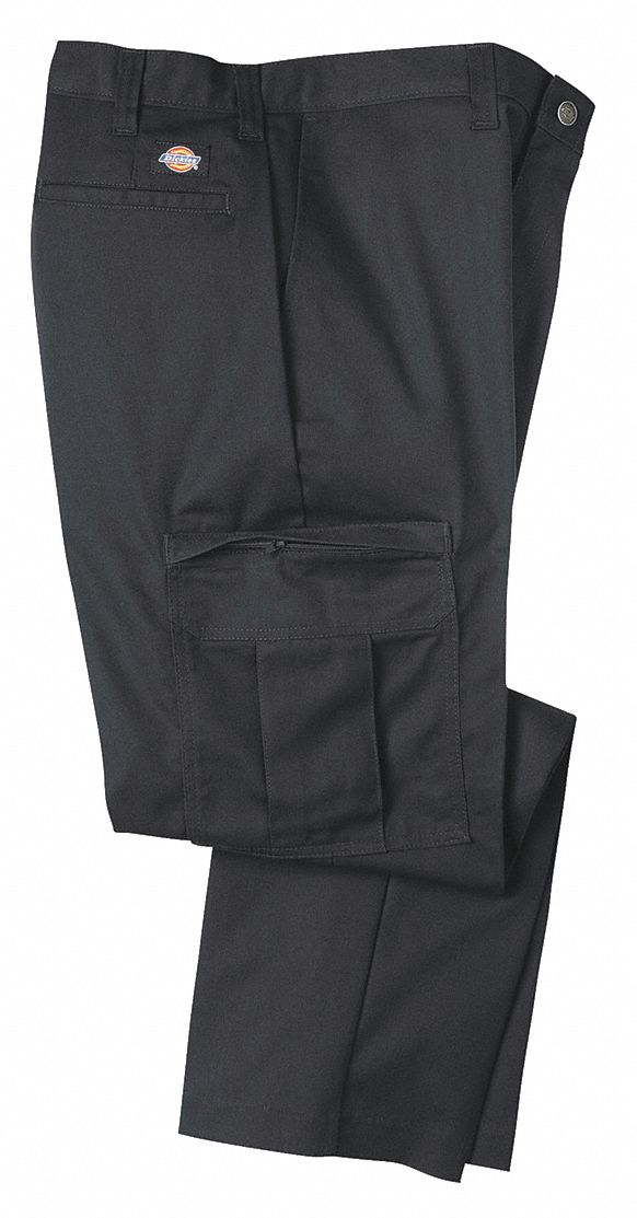 DICKIES Industrial Cargo Pants, Twill, Black, 32x30 39A7992112372BK