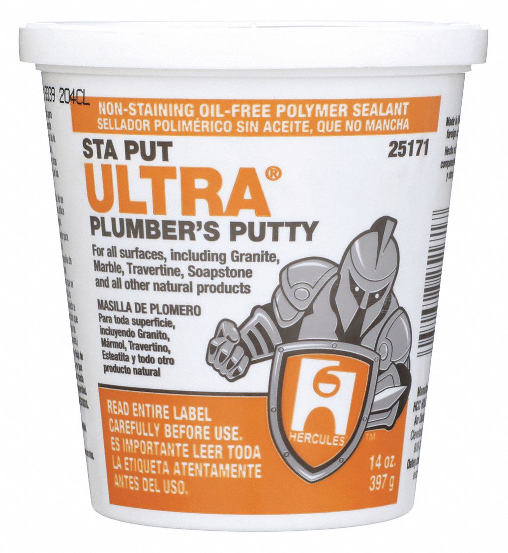 OATEY, Sta Put Ultra, 14 oz, Plumber's Putty 39AN9725171 Grainger