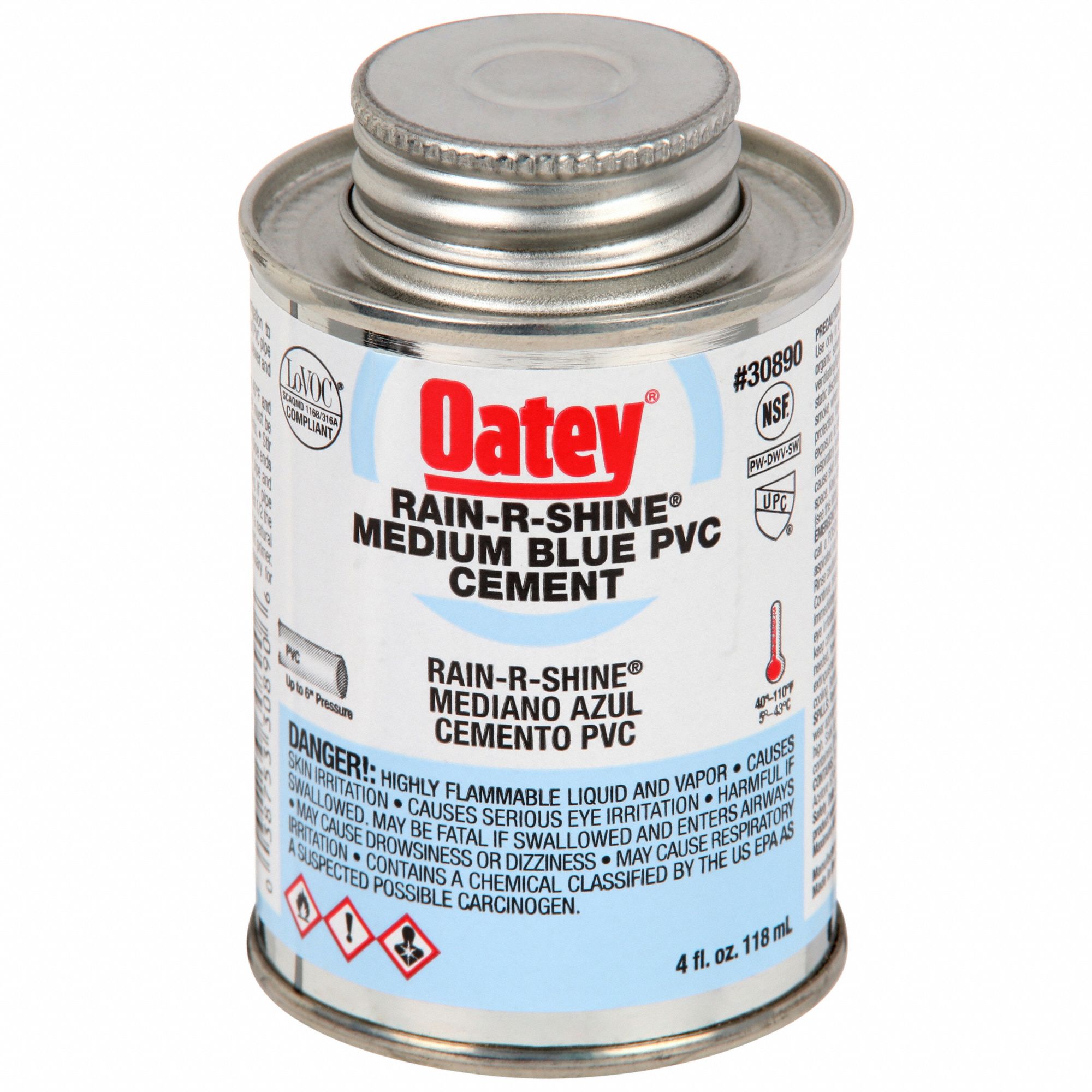 OATEY, RainRShine, 4 fl oz, Pipe Cement 39AP0930890 Grainger