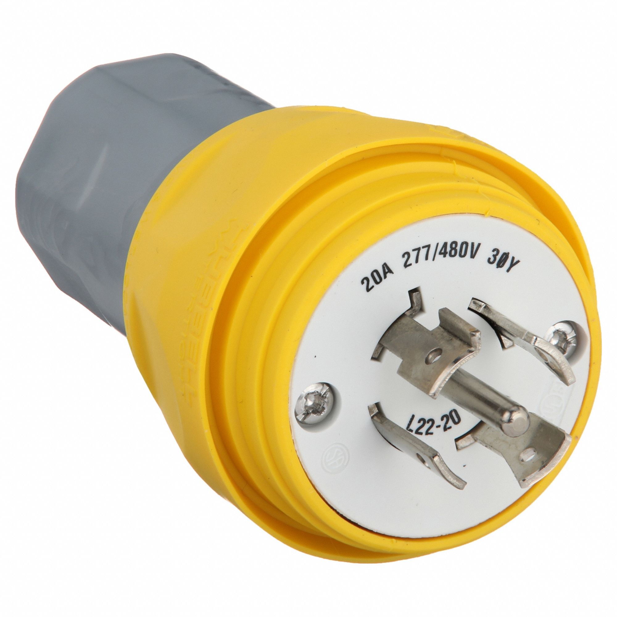 L2220P, 20 A, Watertight Locking Plug 39AW99HBL26W82 Grainger