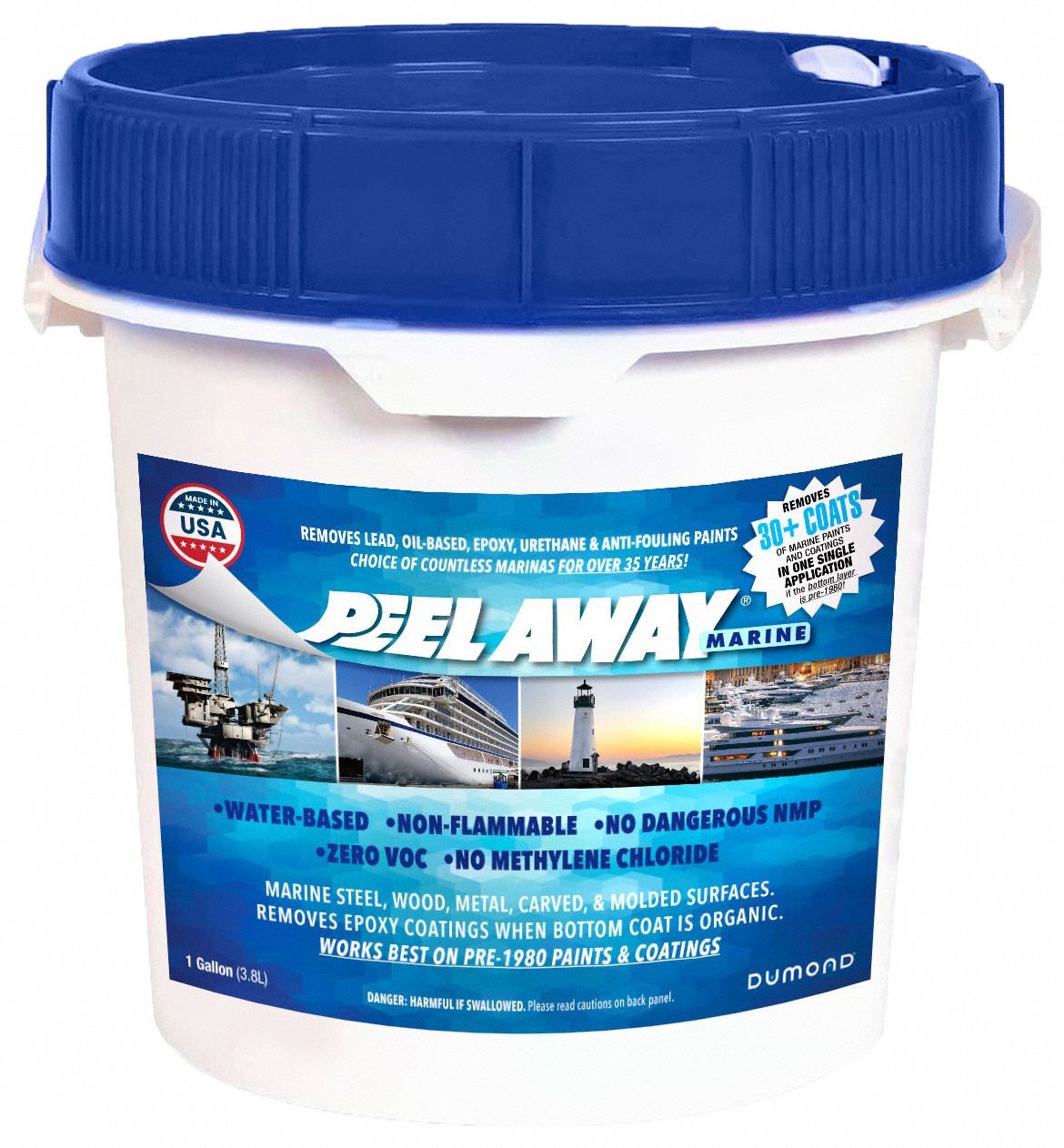 DUMOND Marine Paint Remover Water, Paste, 1 gal 39C320M101 Grainger