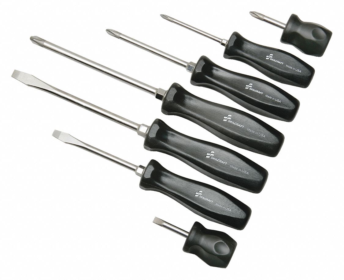 ABILITY ONE, 7 Pieces, Phillips/Slotted Tip, Integrated Hex Bolster