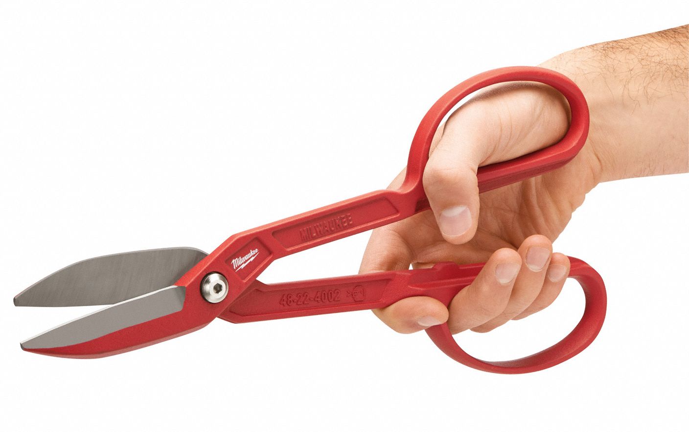 MILWAUKEE Left/Right/Straight Tinners Snip, 12 in, 20 Cold Rolled Steel