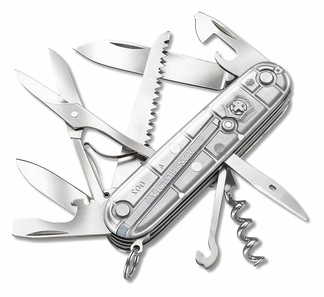 VICTORINOX SWISS ARMY, 9 Tools, 3 1/2 in Closed Lg, Folding Knife