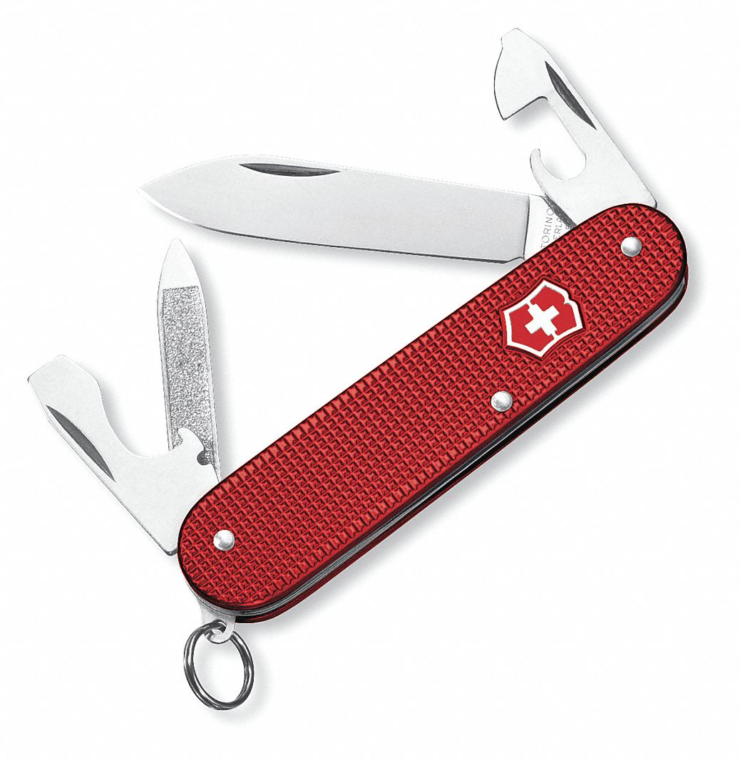 VICTORINOX SWISS ARMY, 4 Tools, 3 1/4 in Closed Lg, Folding Knife